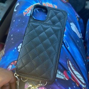 "Selling iPhone 14 Plus wallet case for $30. Stylish & practical! Hit me up!